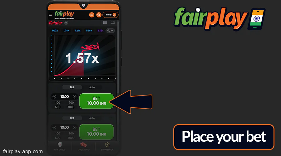 Claim your profits from Aviator on Fairplay IN