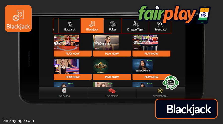 Blackjack options tailored for the Indian gaming community at Fairplay