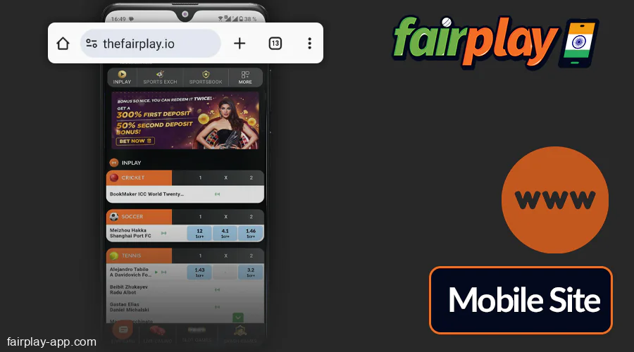 Using the Fairplay mobile site for betting in India