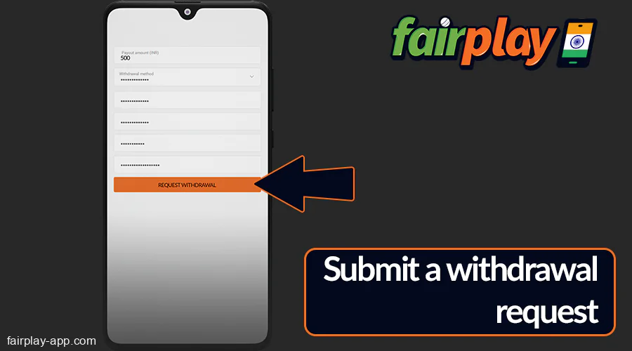 Review and confirm your withdrawal request in the app