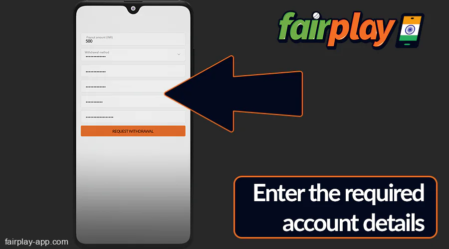 Fill in your payout details on the Fairplay IN platform